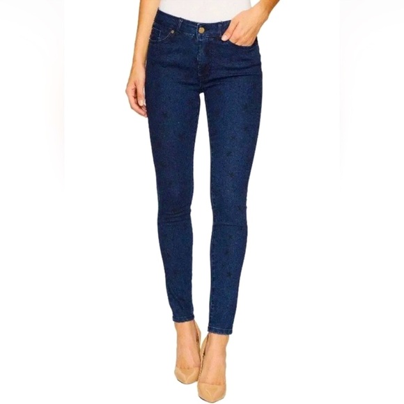 Ivanka Trump Blue Ankle Skinny Jeans with Mid-Rise Waist Stretch size 8 medium - Picture 1 of 7
